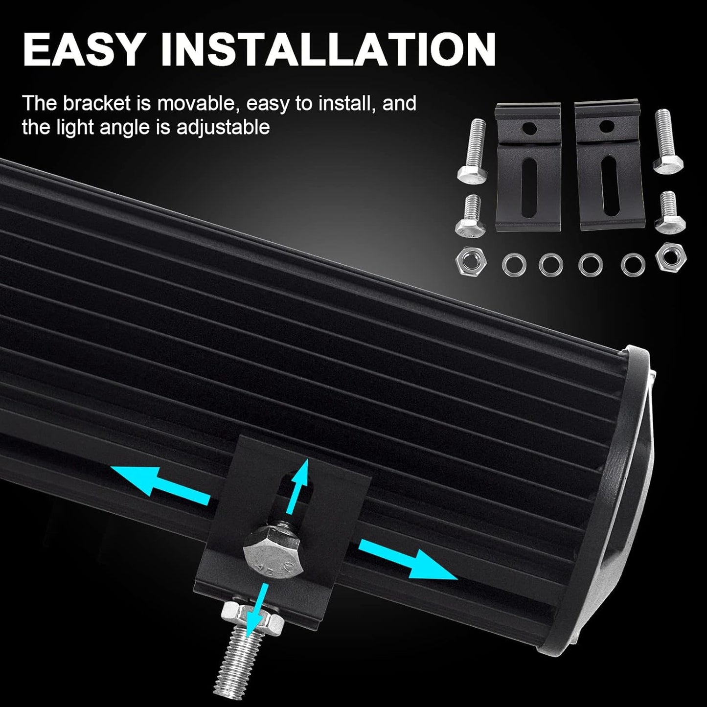Barre Lumineuse LED, 38 Cm 15 Pouces 216W Spot Et Inondation Combinée Barre De LED Pour Offroad Véhicules 4X4 Camion Tracteur SUV
