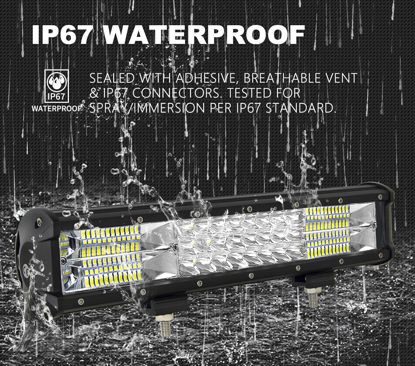 Barre Lumineuse LED, 38 Cm 15 Pouces 216W Spot Et Inondation Combinée Barre De LED Pour Offroad Véhicules 4X4 Camion Tracteur SUV