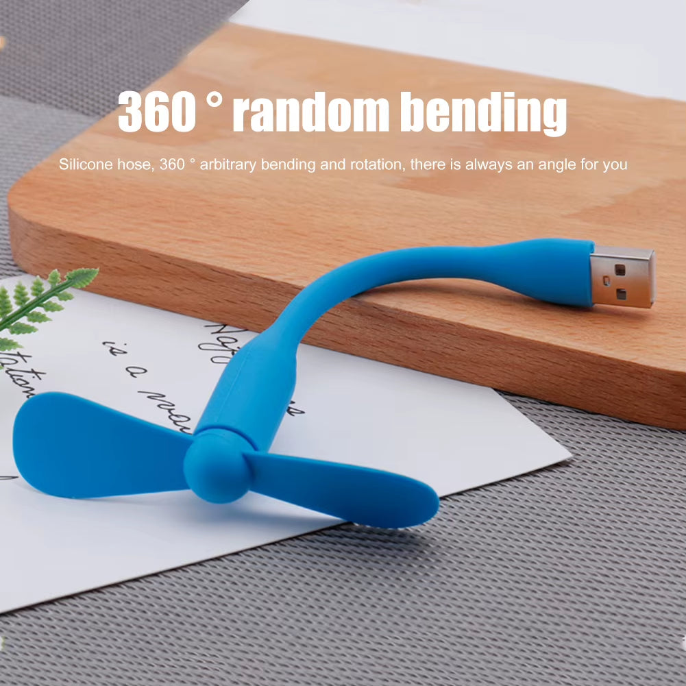 Flexible USB Fan Portable Mini Fan for Power Bank & Notebook & Computer Laptop PC Summer Gadget Electric Car Fan Car Supplies