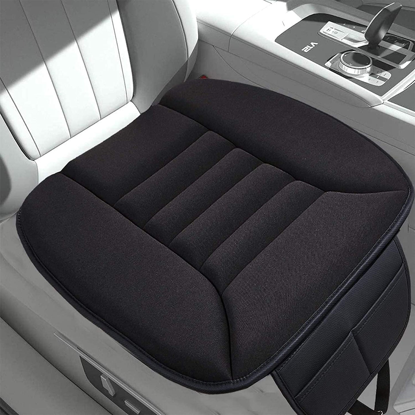 Coussin Voiture Siege,Housse De Siège, Mousse Mémoire Protection Chaise Confortable Antidérapant Tapis Couverture Siège, Pour Auto Bureau Domicile-Noir
