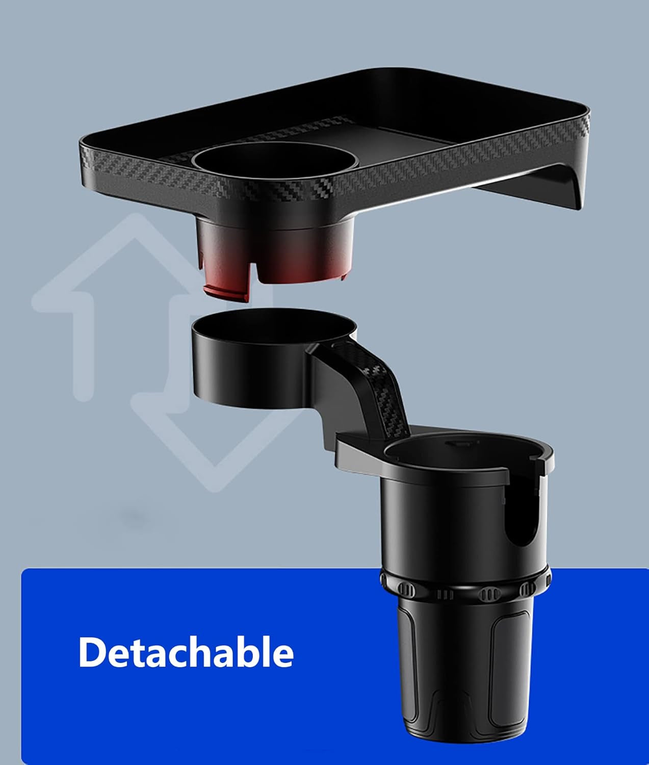 Porte-Gobelet De Voiture Multifonction Avec Plateau Amovible Rotatif À 360 °, Base Réglable