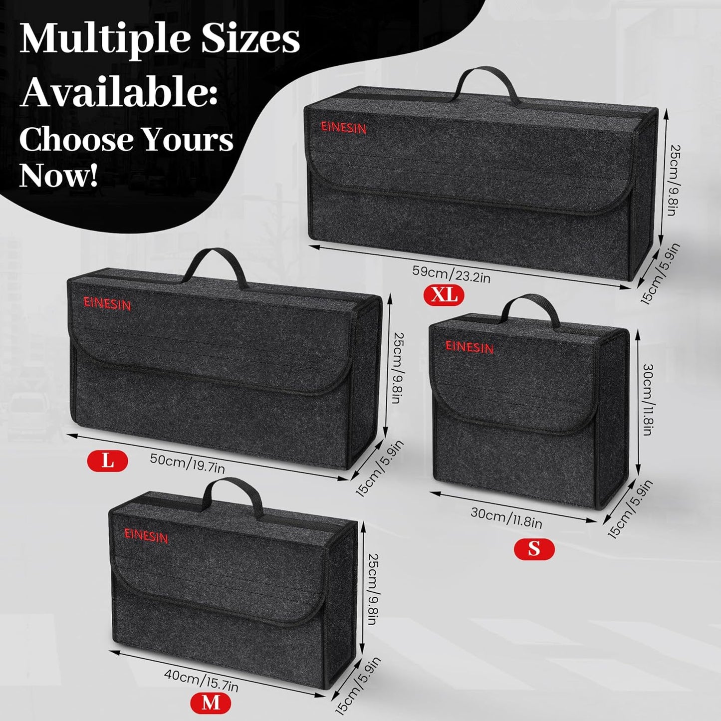 Sac De Coffre Voiture En Feutre, Organisateur De Coffre Pliable, Boite Rangement Pour Outils & Entretien - Shopping Et Accessoires De Voiture (L)