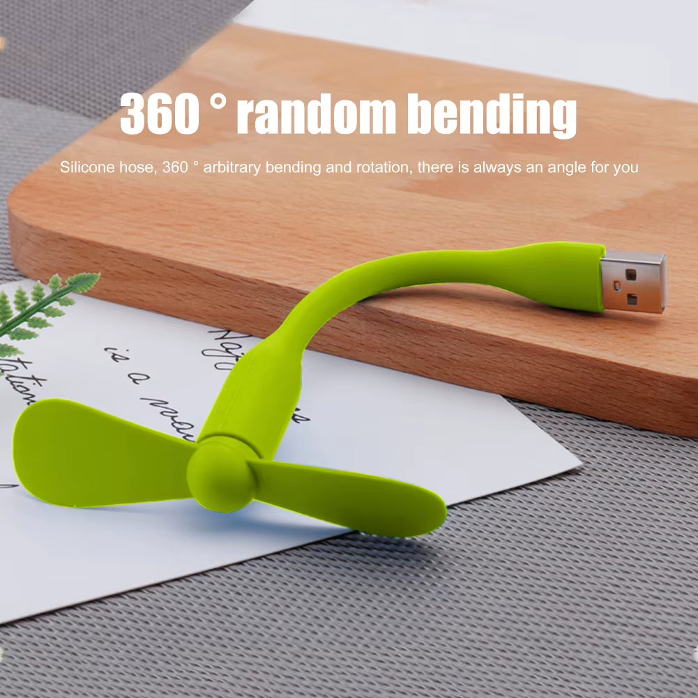 Flexible USB Fan Portable Mini Fan for Power Bank & Notebook & Computer Laptop PC Summer Gadget Electric Car Fan Car Supplies