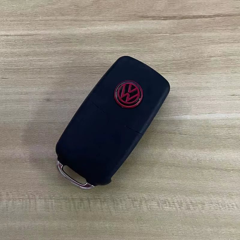 14MM Car Key Stickers Auto Control Keychain Emblem Accessories for VW Rline GTI R Polo Golf Passat Magotan Tiguan GTD