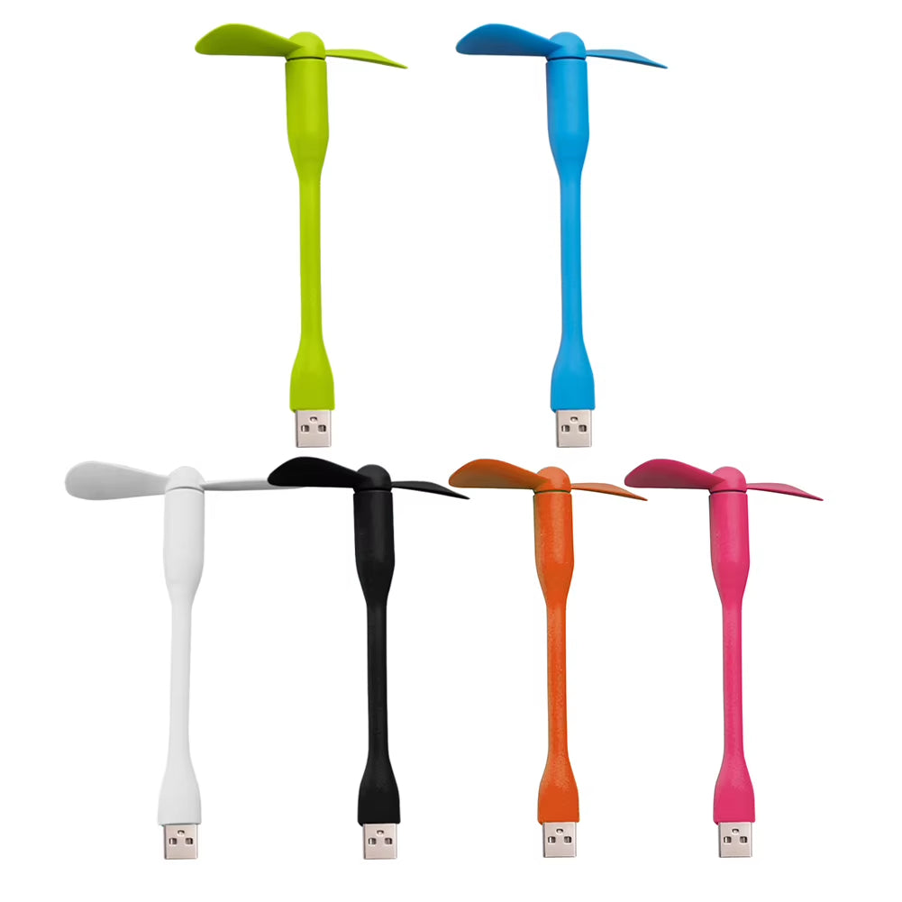 Flexible USB Fan Portable Mini Fan for Power Bank & Notebook & Computer Laptop PC Summer Gadget Electric Car Fan Car Supplies