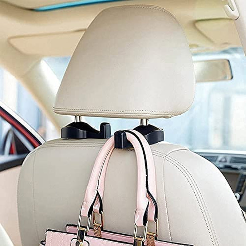 Crochet De Support Universel Pour Siège De Véhicule De Voiture Pour Sac À Main En Tissu D'Épicerie(Noir -Ensemble De 2)