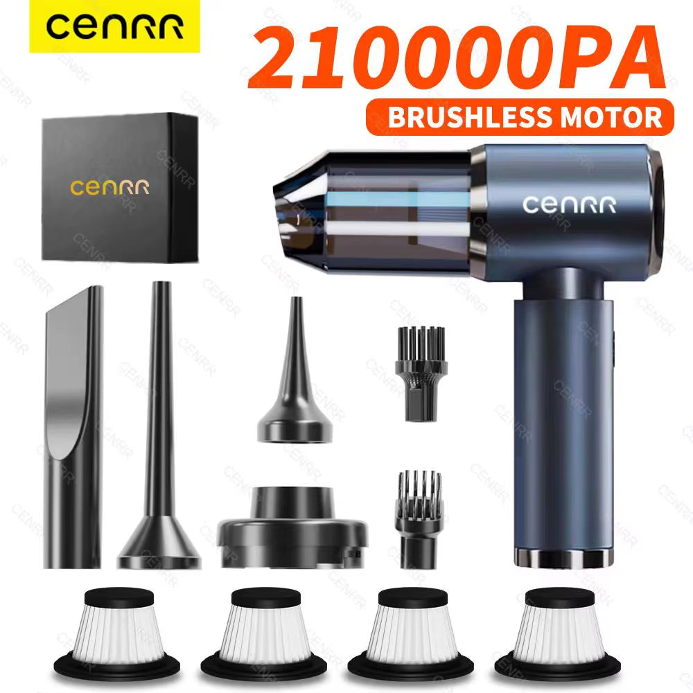 210000PA Car Vacuum Cleaner Mini Wireless Handheld Portable Vacuum Cleaner Strong Suction Vacuum Cleaner Cleaning Machine