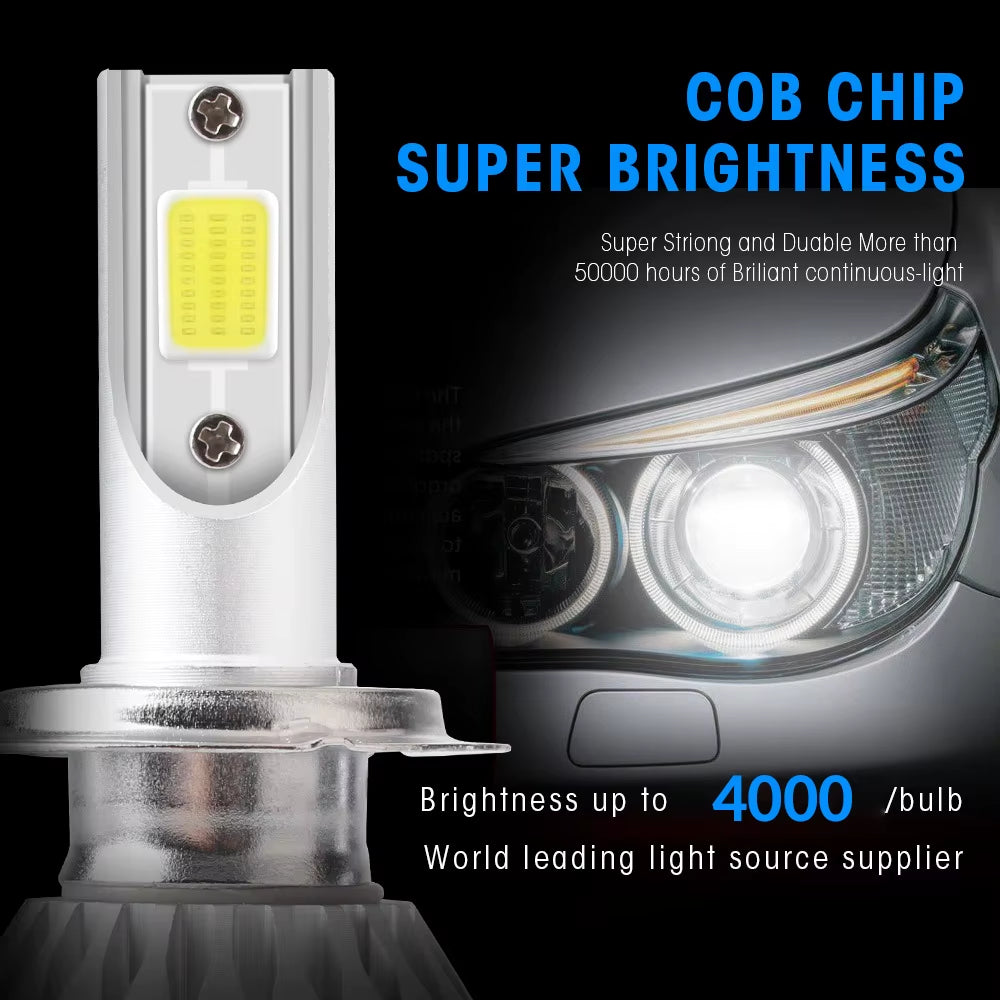 2Pcs C6 36W H11 H4 Hi/Lo H1 H7 COB LED H11 HB3 9005 HB4 9006 Car Headlight Bulbs Car Fog Light 12V 8000LM Auto Headlamps 6000K