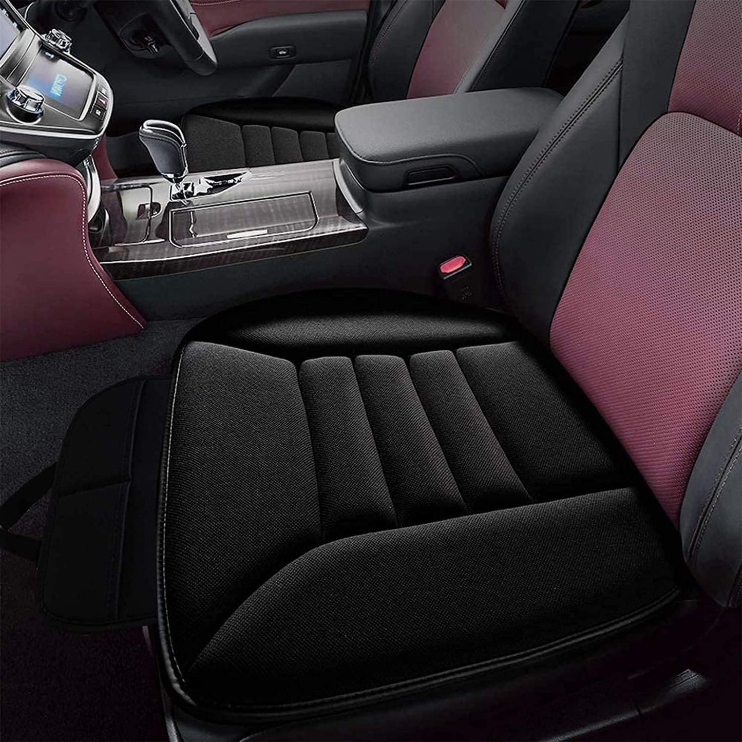 Coussin Voiture Siege,Housse De Siège, Mousse Mémoire Protection Chaise Confortable Antidérapant Tapis Couverture Siège, Pour Auto Bureau Domicile-Noir