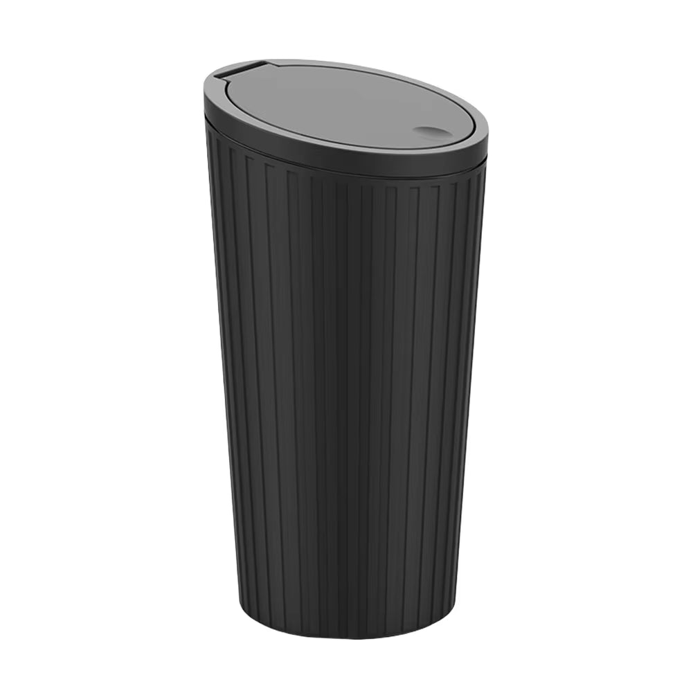 Press Type Car Trash Can Cup Holder Trash Bin with Lid Leakproof Waterproof Car Interior Rubbish Container Trash Can Accessories