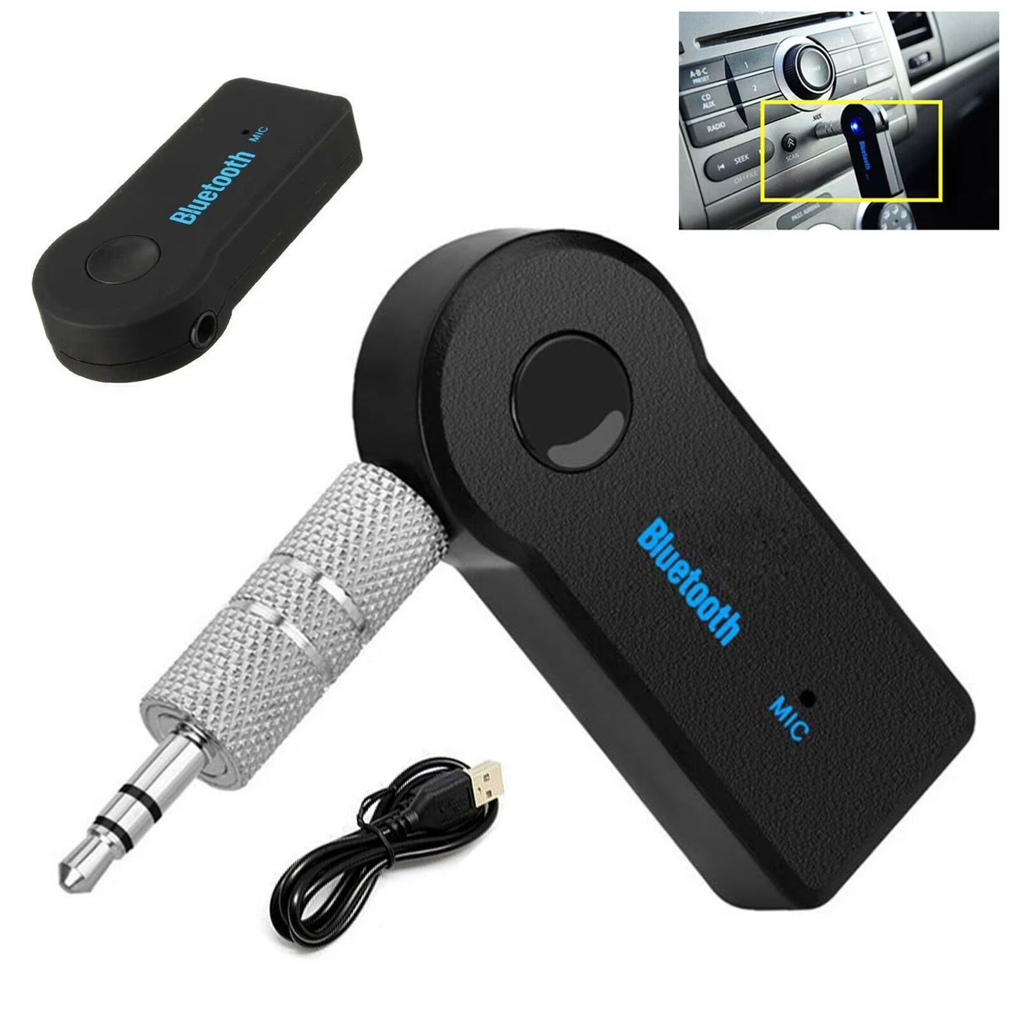 Updated 5.0 Bluetooth Audio Receiver Mini Bluetooth Stereo AUX USB for PC Headphone Car Handfree Wireless Adapter