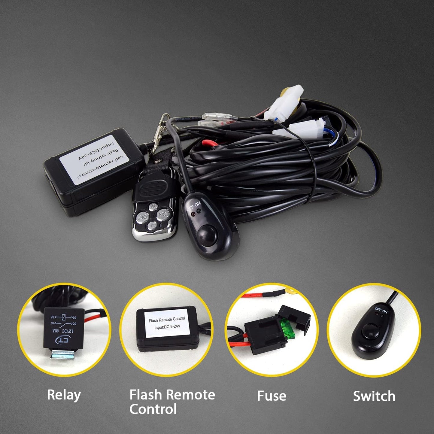 130 Cm 52 Pouces 675W Incurvée LED Light Barre Avec 12V Stroboscopique Faisceau De Câblage Kit, Barre D'Éclairage LED, Feu Antibrouillard Pour Offroad Véhicules Voiture Camions 4X4,6000K