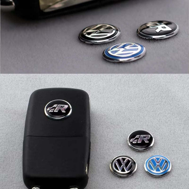 14MM Car Key Stickers Auto Control Keychain Emblem Accessories for VW Rline GTI R Polo Golf Passat Magotan Tiguan GTD