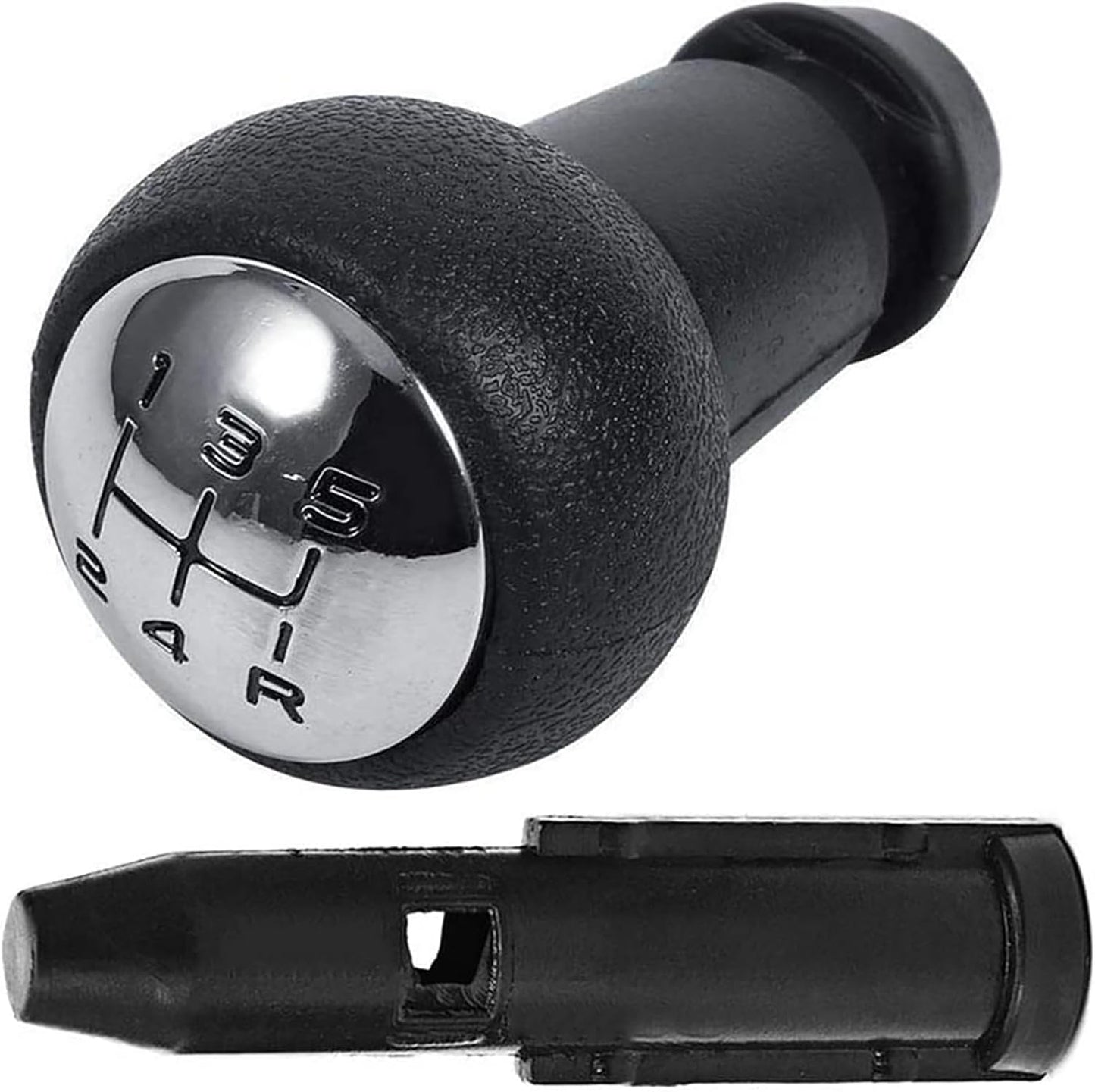 Pommeau De Levier De Vitesses Manuel 5 Vitesses Pour Peugeot 106 107 207 301 307 308 407 408 508 3008 1007 / Pour CITROEN C2 C3 C4 Picasso - Noir Et Argent