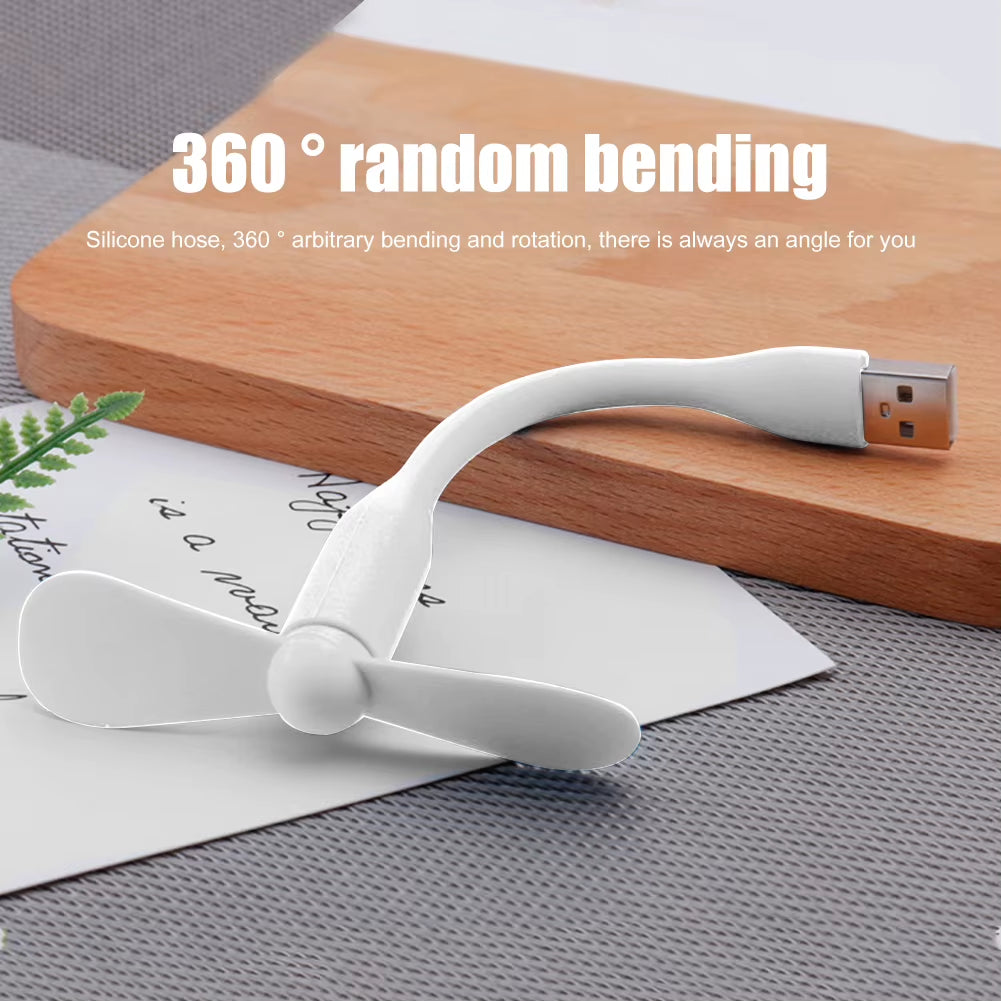 Flexible USB Fan Portable Mini Fan for Power Bank & Notebook & Computer Laptop PC Summer Gadget Electric Car Fan Car Supplies