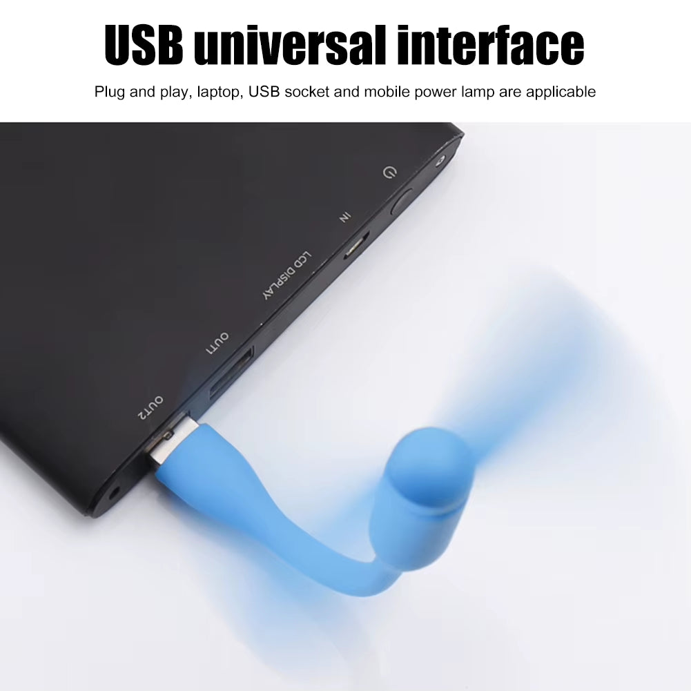 Flexible USB Fan Portable Mini Fan for Power Bank & Notebook & Computer Laptop PC Summer Gadget Electric Car Fan Car Supplies