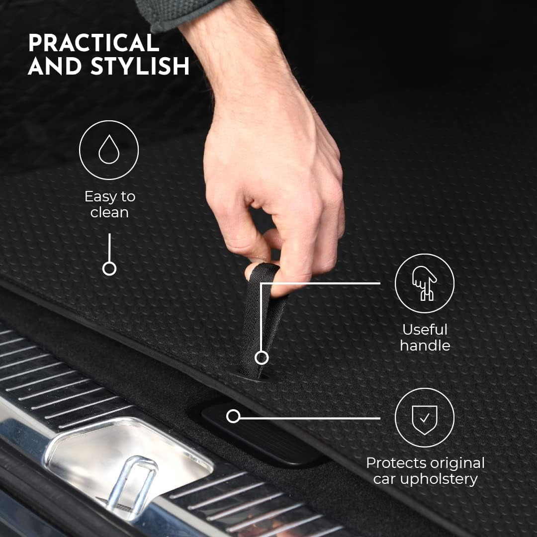 Kovvar Tapis De Coffre En Caoutchouc Duogrip Compatible Avec Volkswagen Touareg 2023-2025 Correspondant À La Version: Seulement Disponible Pour Modèles Plancher De Coffre Haut