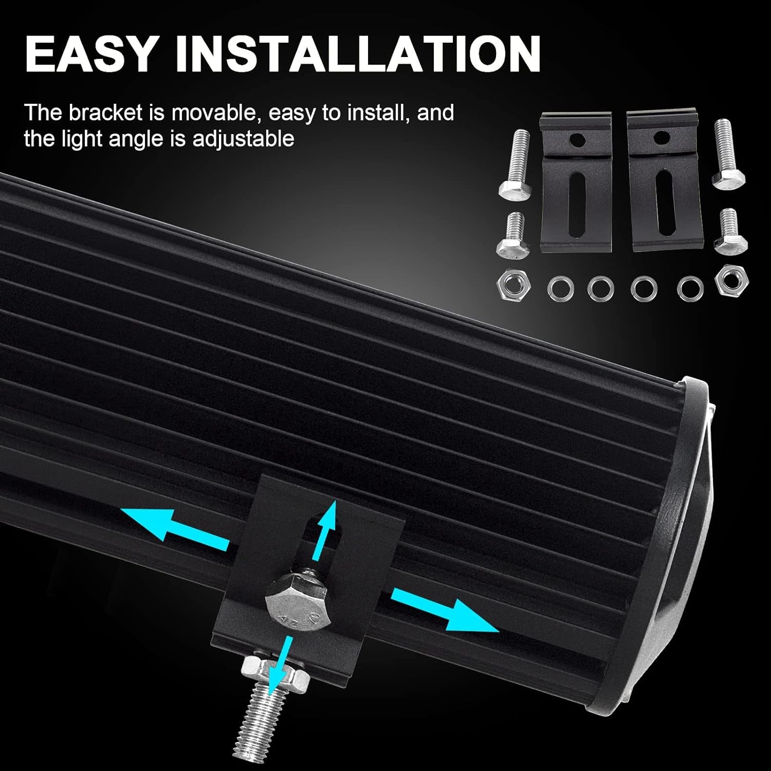 Barre Lumineuse LED, 38 Cm 15 Pouces 216W Spot Et Inondation Combinée Barre De LED Pour Offroad Véhicules 4X4 Camion Tracteur SUV