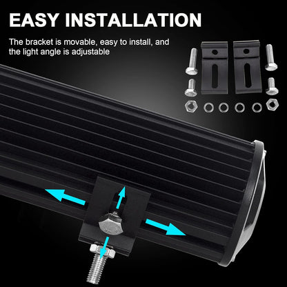 Barre Lumineuse LED, 38 Cm 15 Pouces 216W Spot Et Inondation Combinée Barre De LED Pour Offroad Véhicules 4X4 Camion Tracteur SUV