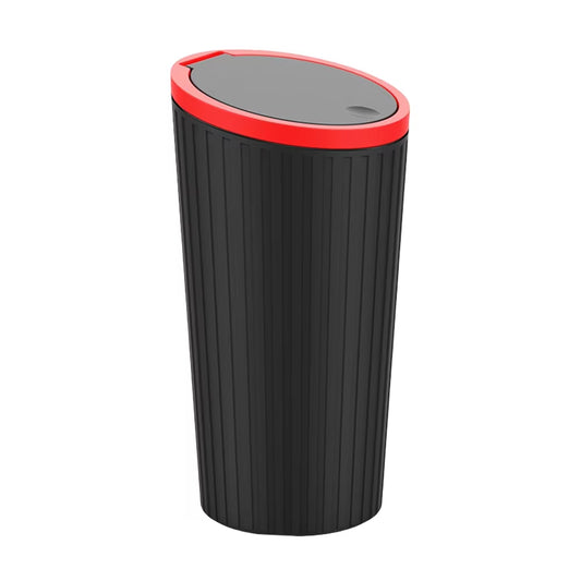 Press Type Car Trash Can Cup Holder Trash Bin with Lid Leakproof Waterproof Car Interior Rubbish Container Trash Can Accessories