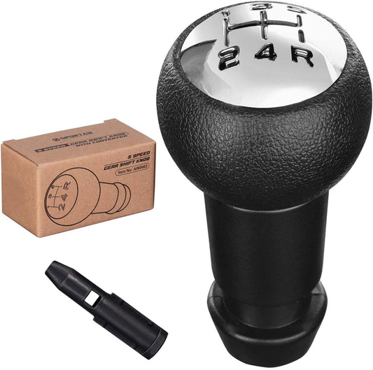 Pommeau De Levier De Vitesses Manuel 5 Vitesses Pour Peugeot 106 107 207 301 307 308 407 408 508 3008 1007 / Pour CITROEN C2 C3 C4 Picasso - Noir Et Argent