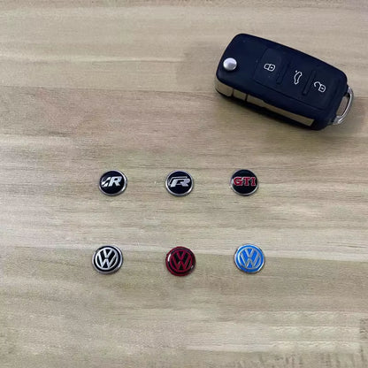 14MM Car Key Stickers Auto Control Keychain Emblem Accessories for  VW Rline GTI R Polo Golf Passat Magotan Tiguan GTD