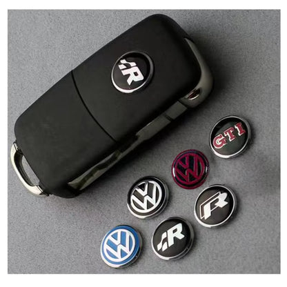 14MM Car Key Stickers Auto Control Keychain Emblem Accessories for  VW Rline GTI R Polo Golf Passat Magotan Tiguan GTD