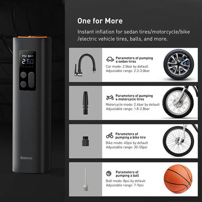 Mini Car Air Compressor 12V 150PSI Portable Car Tire Inflator Smart Digital Inflatable Pump for Car Bicycle Boat Air Pump