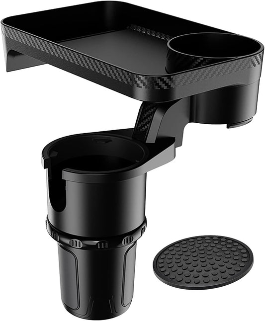 Porte-Gobelet De Voiture Multifonction Avec Plateau Amovible Rotatif À 360 °, Base Réglable