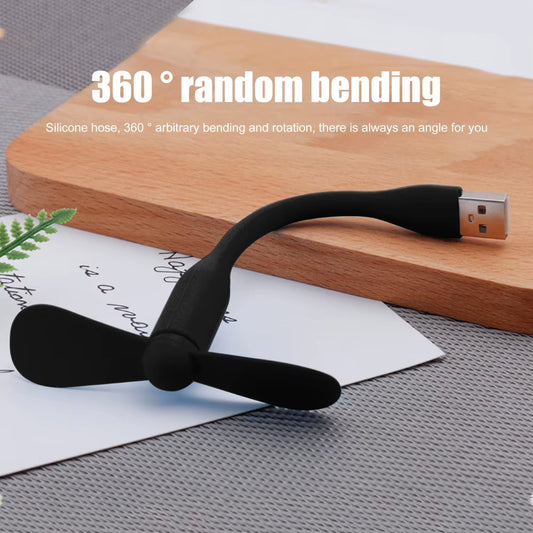Flexible USB Fan Portable Mini Fan for Power Bank & Notebook & Computer Laptop PC Summer Gadget Electric Car Fan Car Supplies