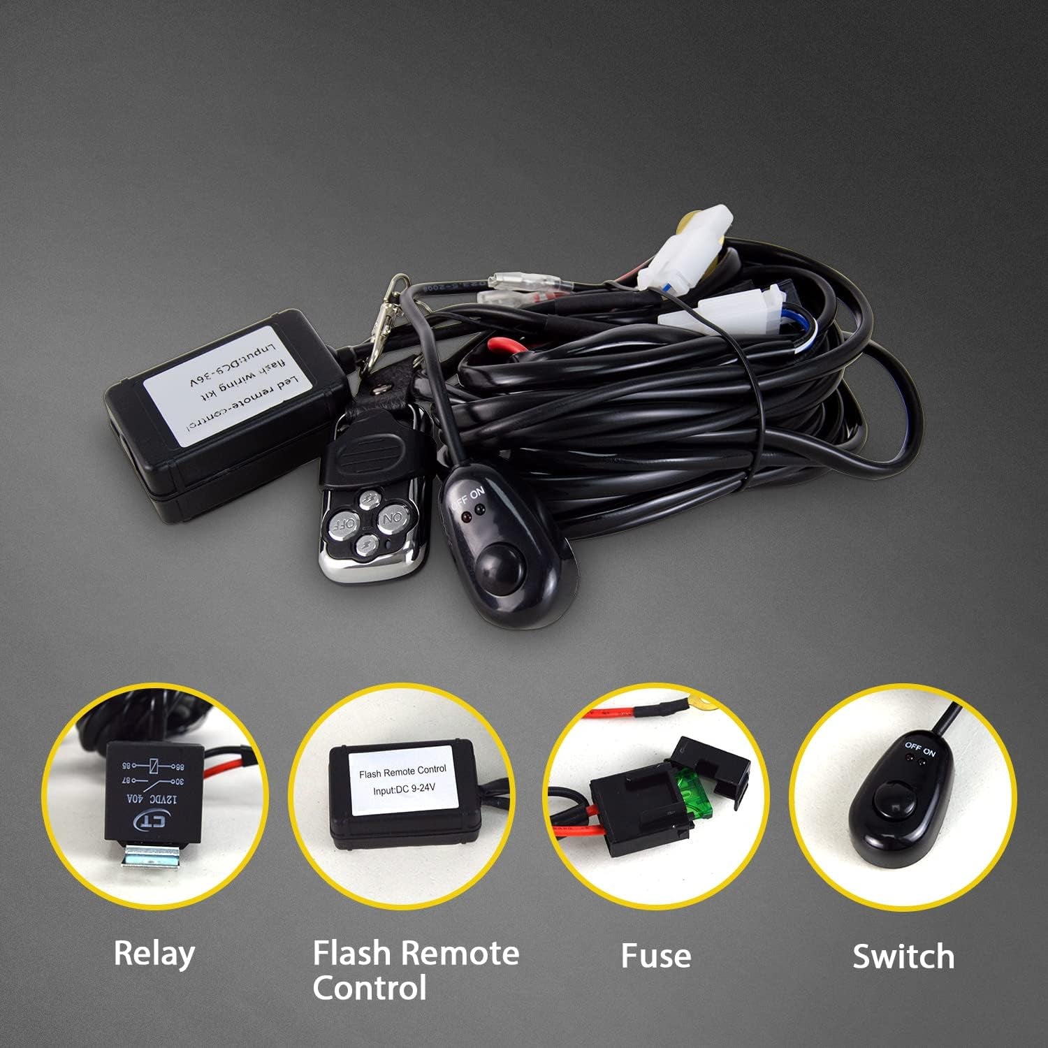 130 Cm 52 Pouces 675W Incurvée LED Light Barre Avec 12V Stroboscopique Faisceau De Câblage Kit, Barre D'Éclairage LED, Feu Antibrouillard Pour Offroad Véhicules Voiture Camions 4X4,6000K
