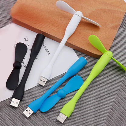 Flexible USB Fan Portable Mini Fan for Power Bank & Notebook & Computer Laptop PC Summer Gadget Electric Car Fan Car Supplies