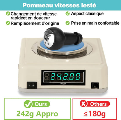 Pommeau De Levier De Vitesses Manuel 5 Vitesses Pour Peugeot 106 107 207 301 307 308 407 408 508 3008 1007 / Pour CITROEN C2 C3 C4 Picasso - Noir Et Argent